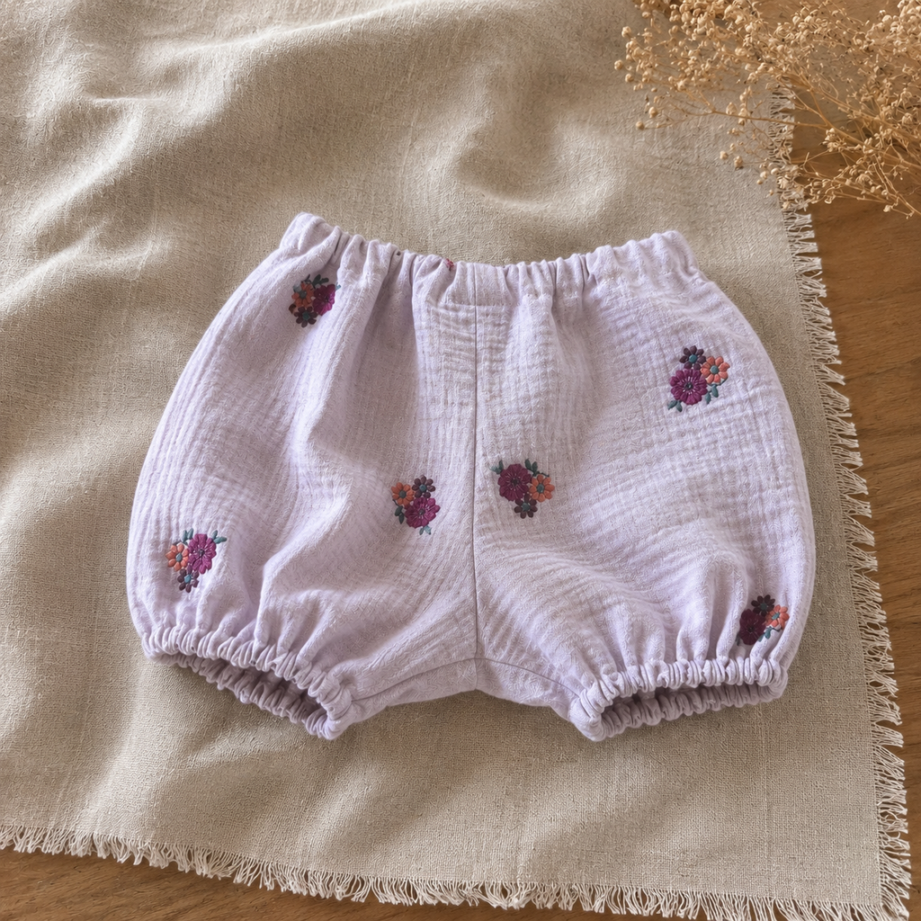 Embroidered Flower Bloomers