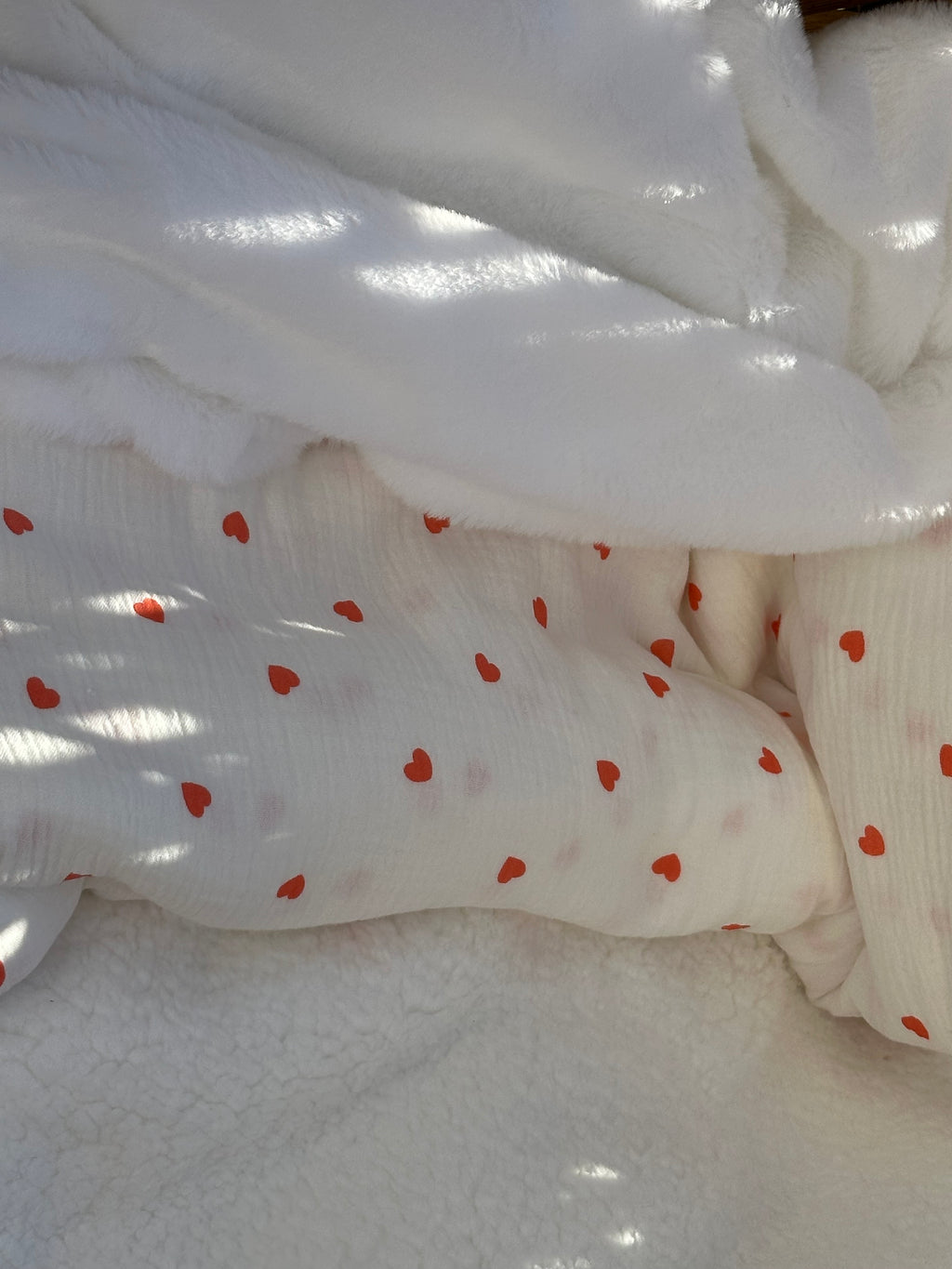 Couverture Coeur Rouge corail